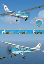 FSXA Cessna C172 Hellenic Cost Guard photoreal package with added views.